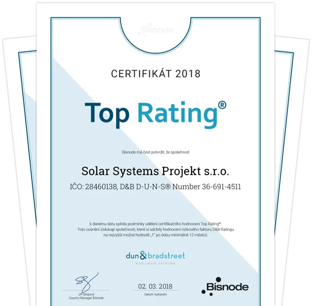 Bisnode Certifikát Top Rating
